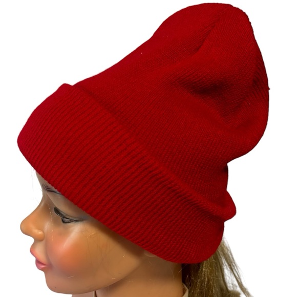 CHILDS Red Beanie Toboggan Hat Cap Sock Hat EUC - Picture 2 of 6